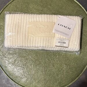 Coach Ivory Knit Headband